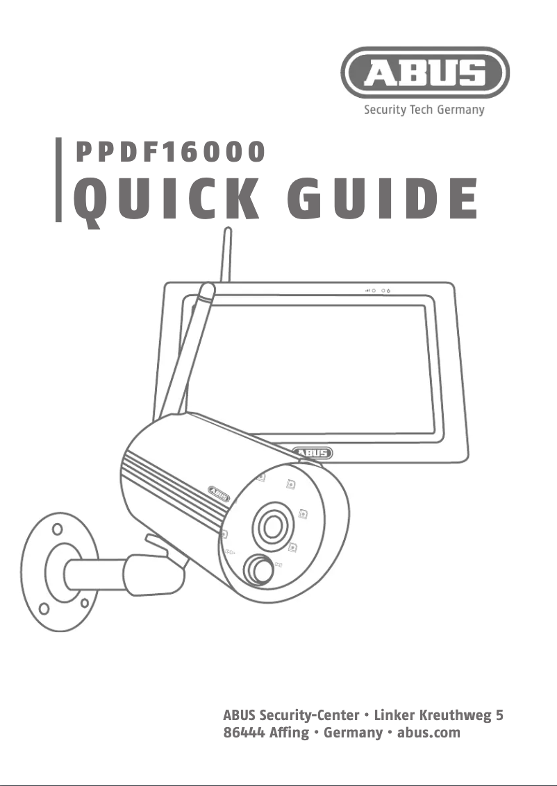 Page 1 of the manual User Manual Abus PPDF16000