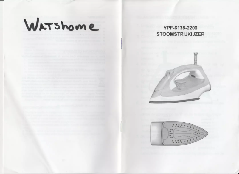 Page 1 of the manual User Manual Watshome YPF-6138-2200