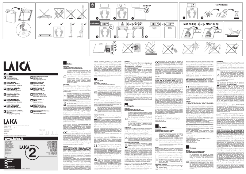 Page 1 de la notice Manuel utilisateur Laica PS1077