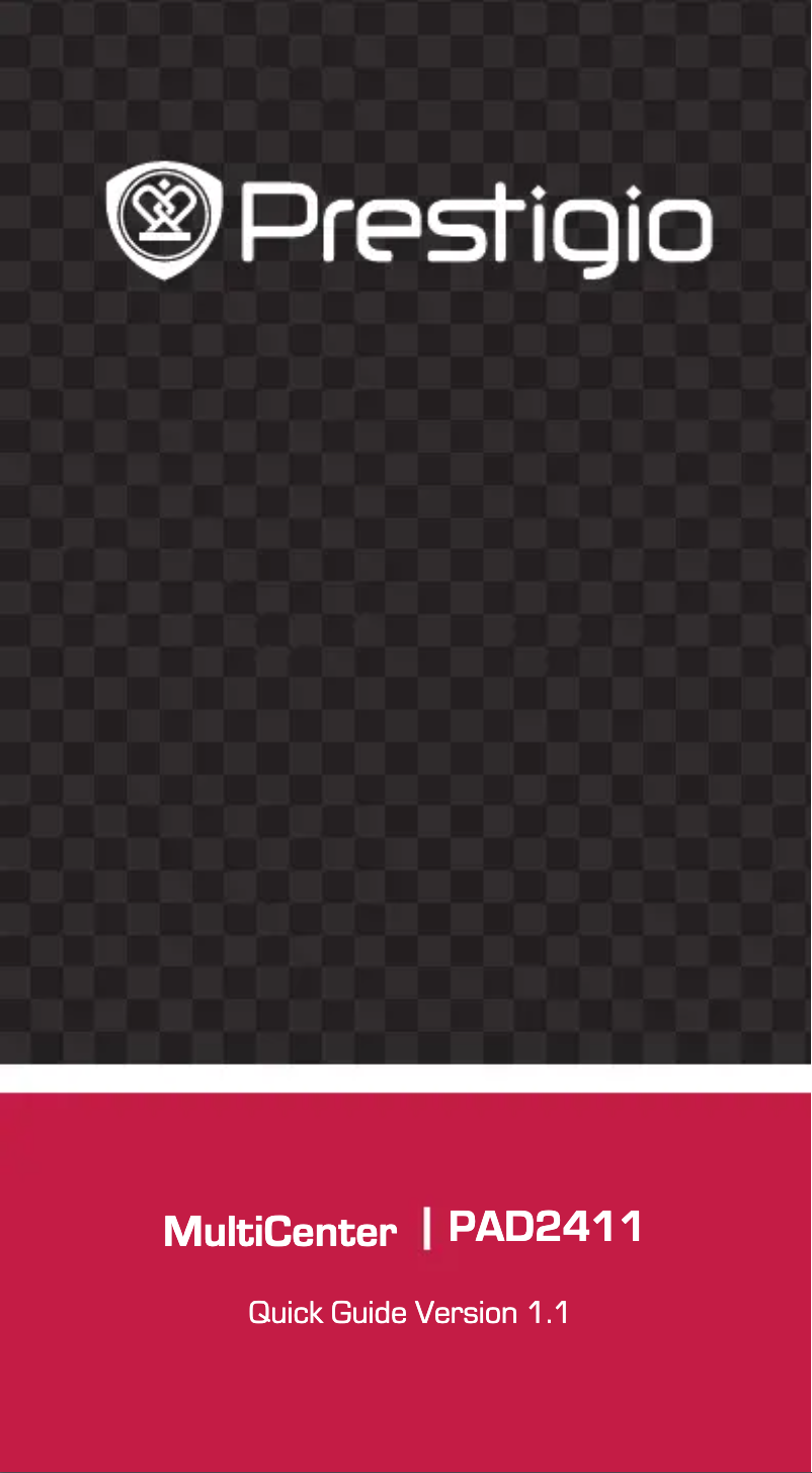 Page 1 of the manual User Manual Prestigio MultiCenter PAD2411