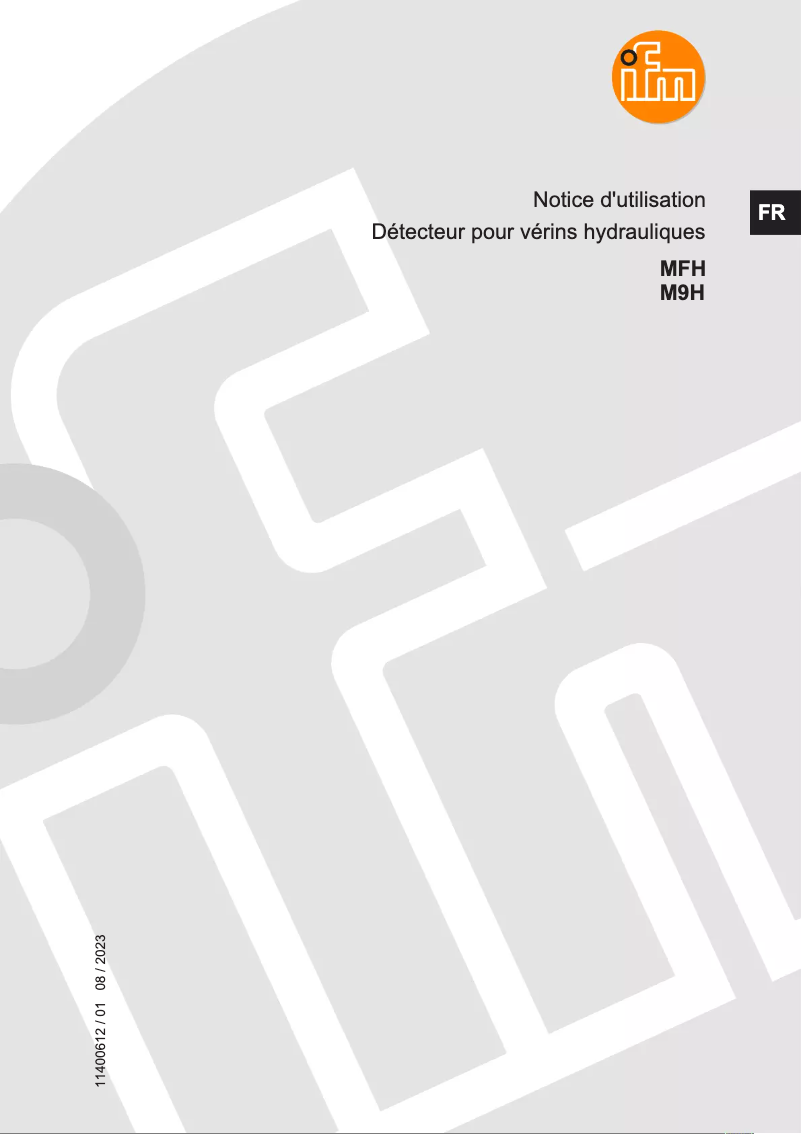 Page 1 of the manual User Manual IFM MFH213