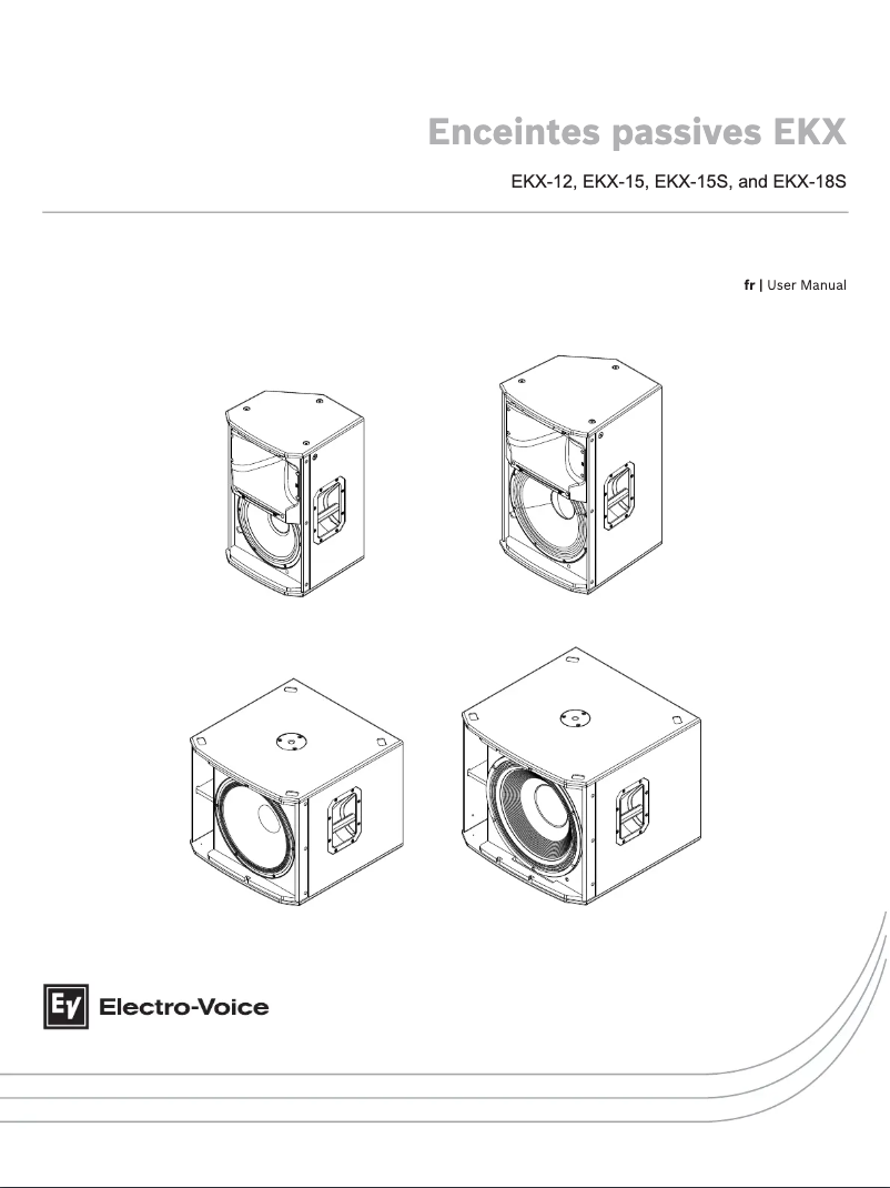 Page 1 of the manual User Manual Electro-Voice EKX-15S