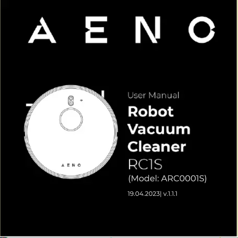 Page 1 of the manual User Manual AENO RC1S