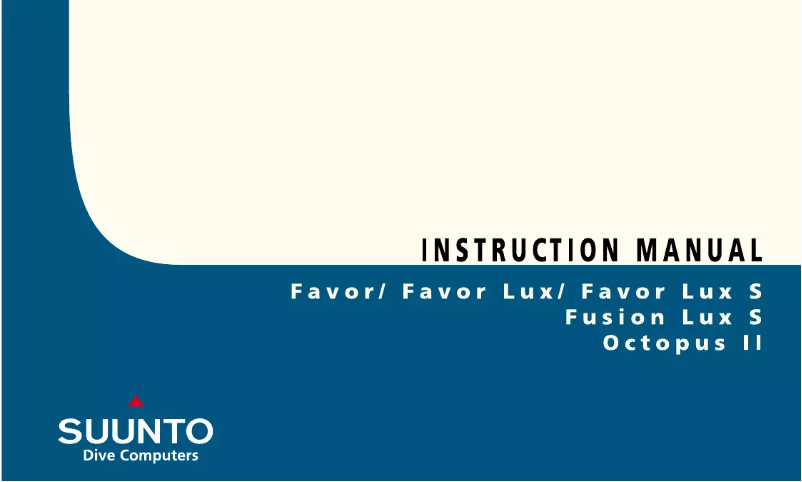 Image de la première page du manuel de l'appareil Favor