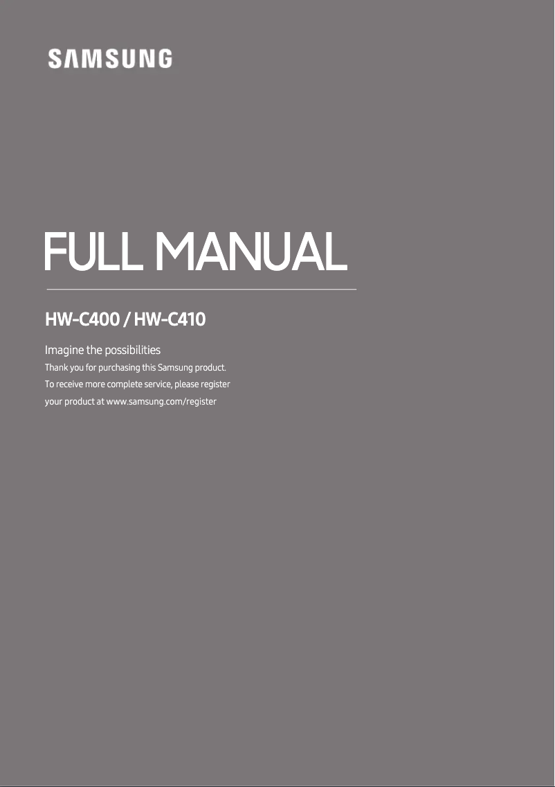 First page image of the manual for HW-C410