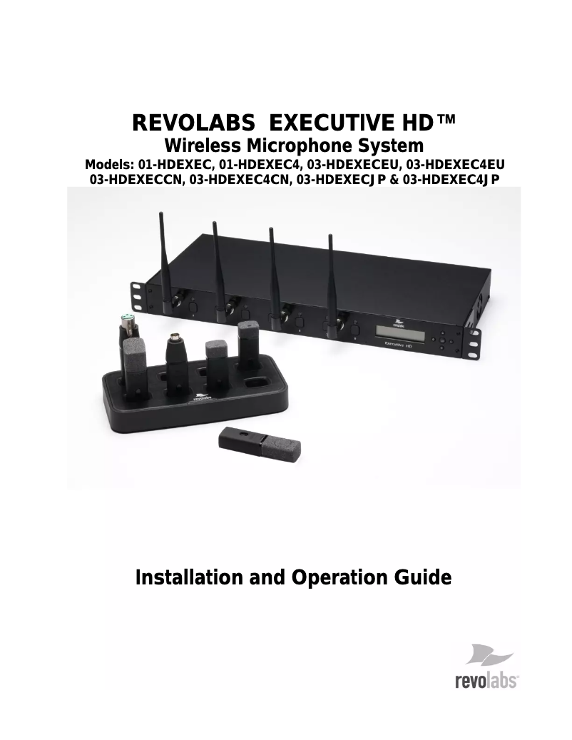 First page image of the manual for Executive HD