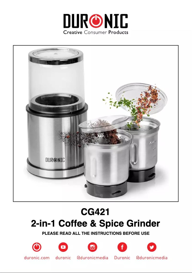 First page image of the manual for CG421