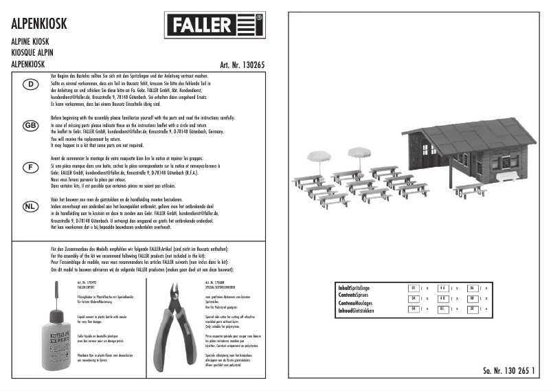First page image of the manual for 130265