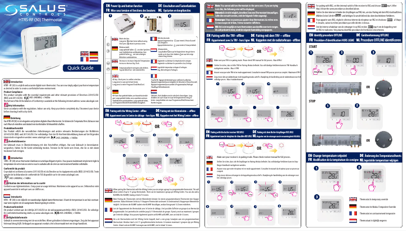 Page 1 of the manual User Manual Salus HTRS-RF30