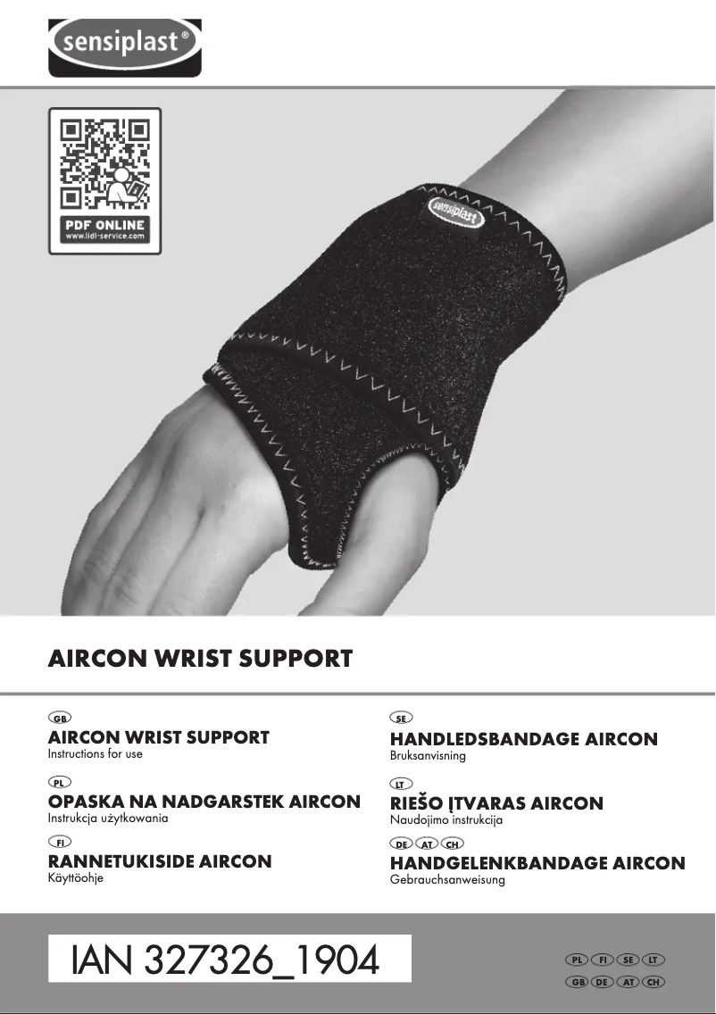 First page image of the manual for IAN 327326