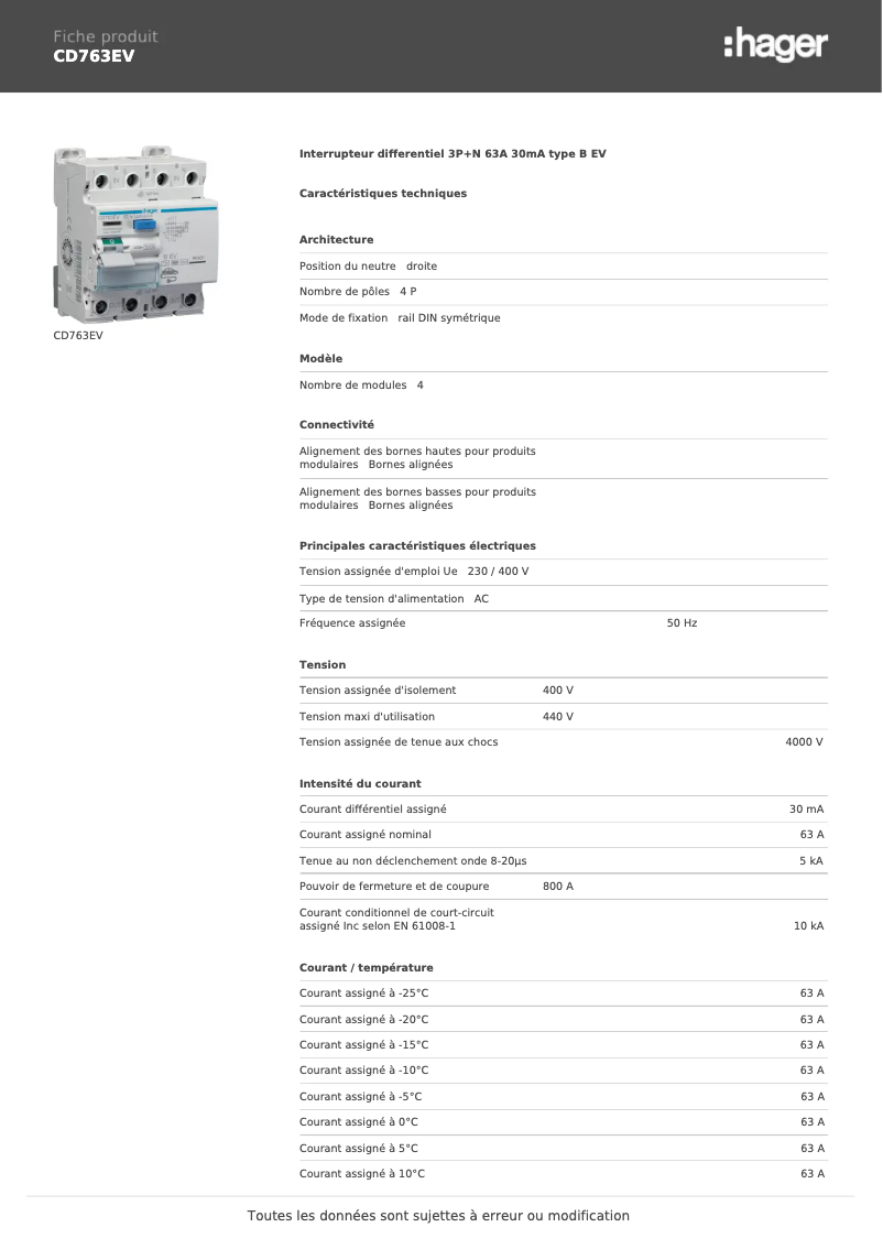 First page image of the manual for CD763EV