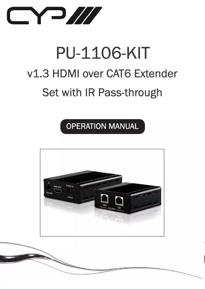 First page image of the manual for PU-1106TX