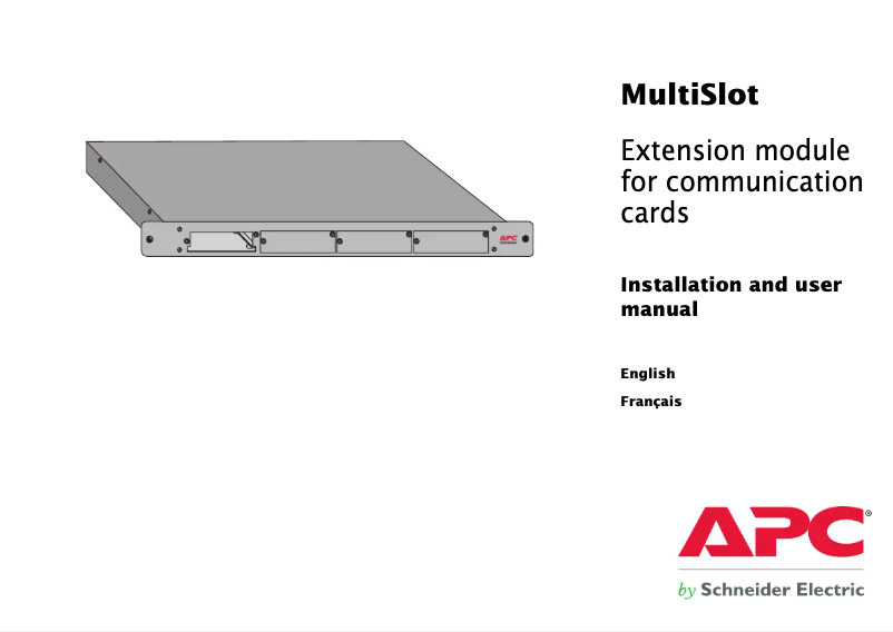 Page 1 of the manual User Manual APC 66057