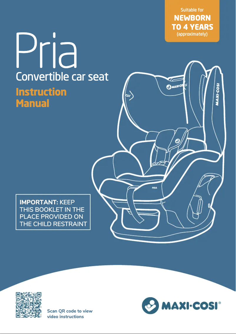 First page image of the manual for Pria LX