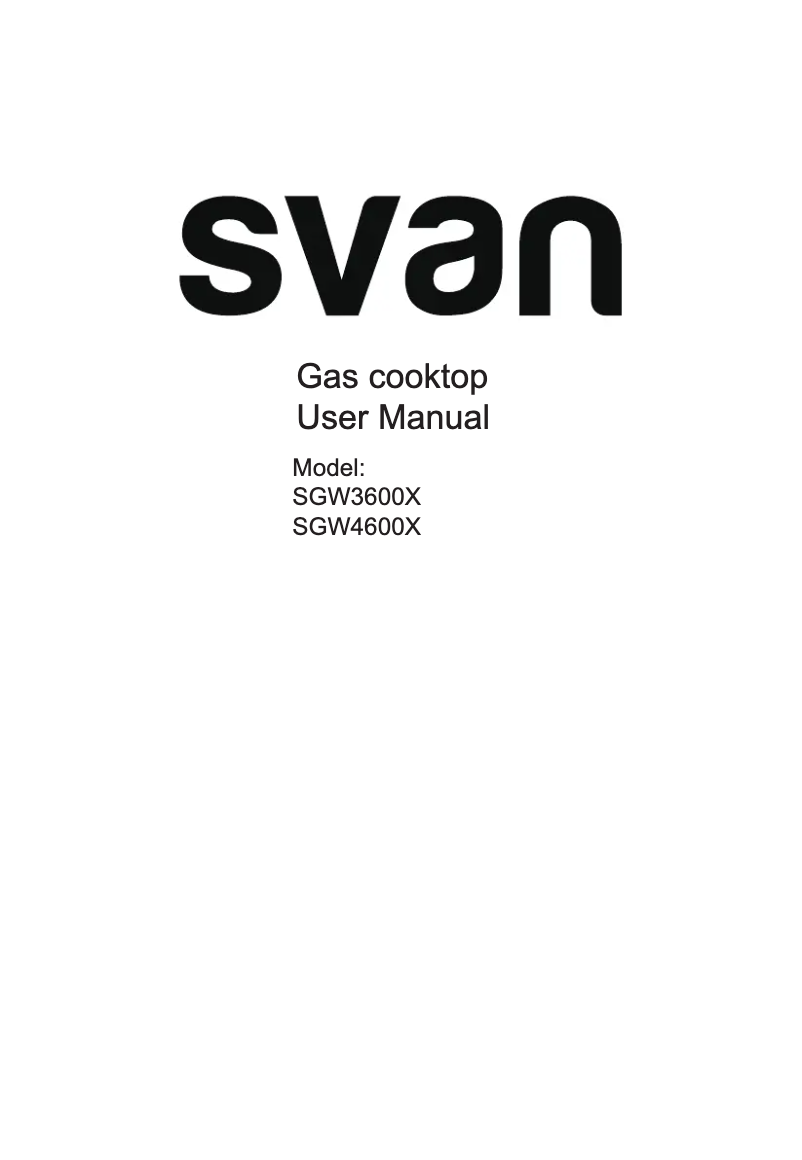Page 1 of the manual User Manual SVAN SGW3600X