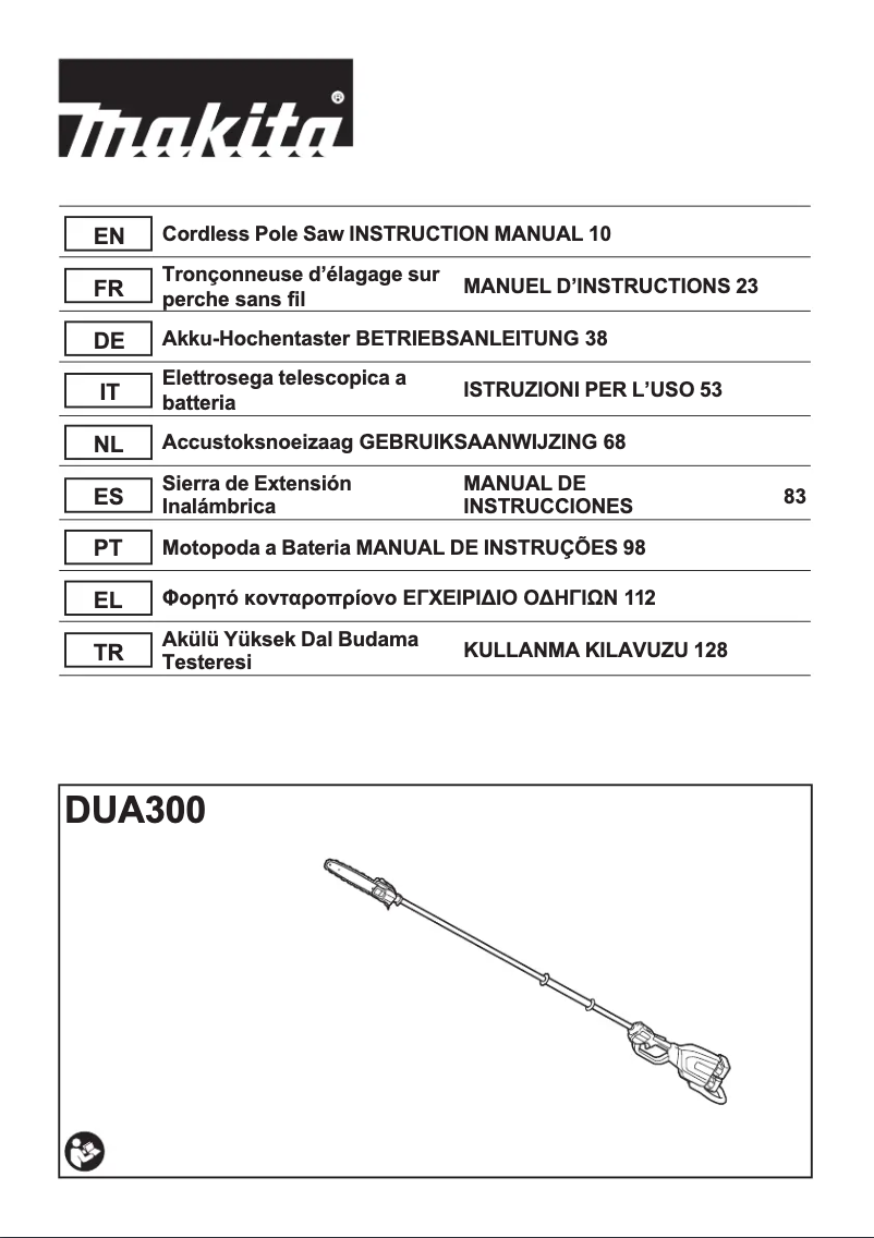 Page 1 of the manual User Manual Makita DUA300Z