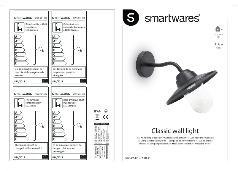 Page 1 of the manual User Manual Smartwares 10.048.25