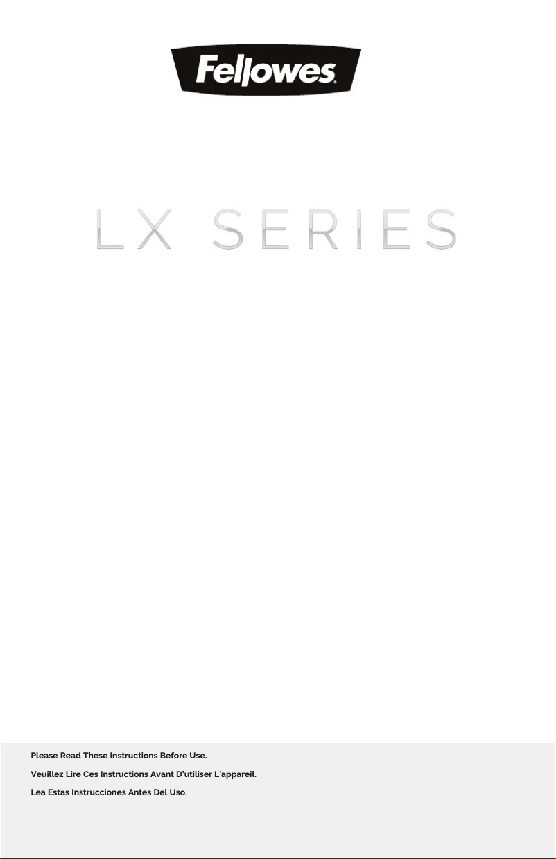 First page image of the manual for Powershred LX20M