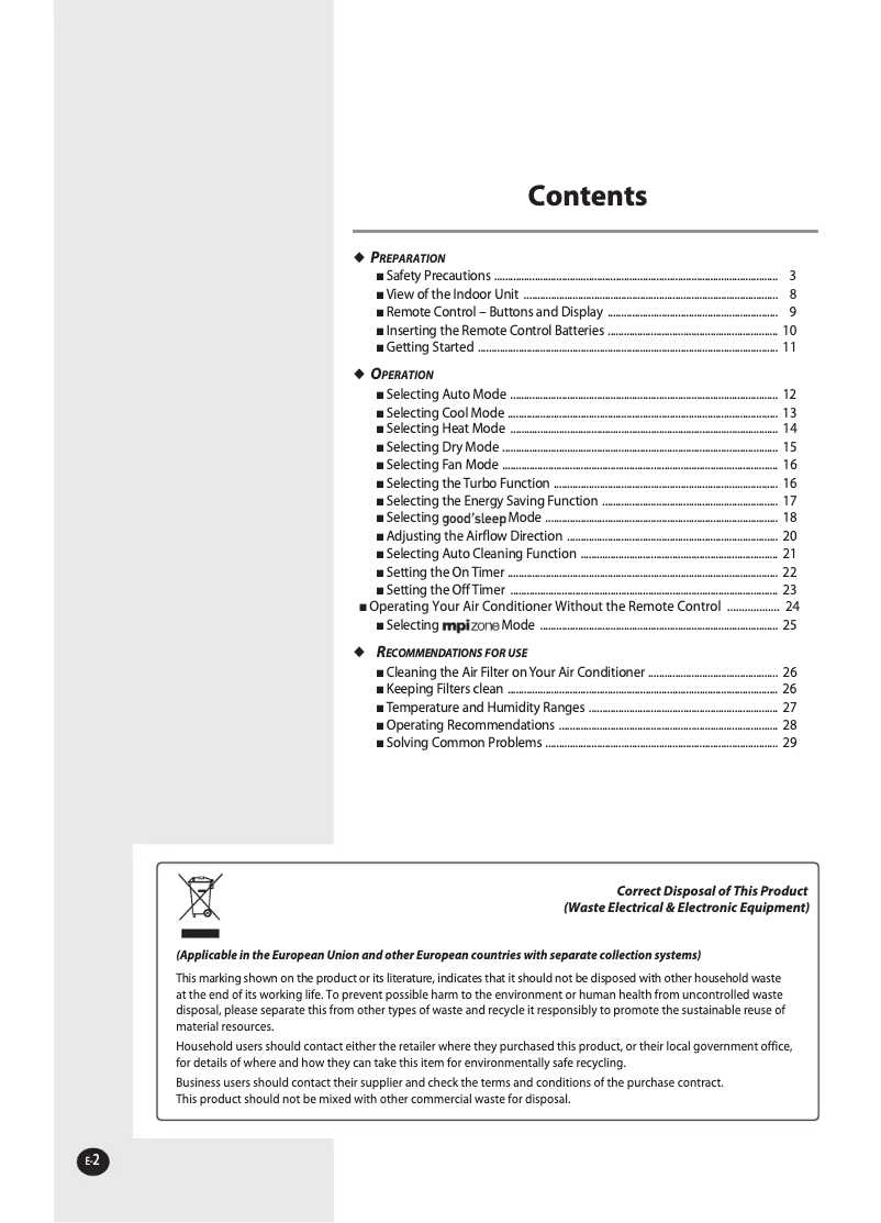 Page 1 of the manual User Manual Samsung AVXWVH071EA