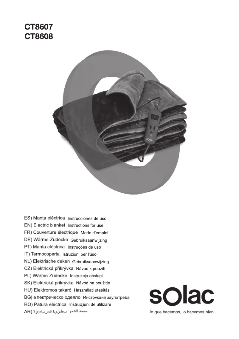 Image de la première page du manuel de l'appareil CT8607