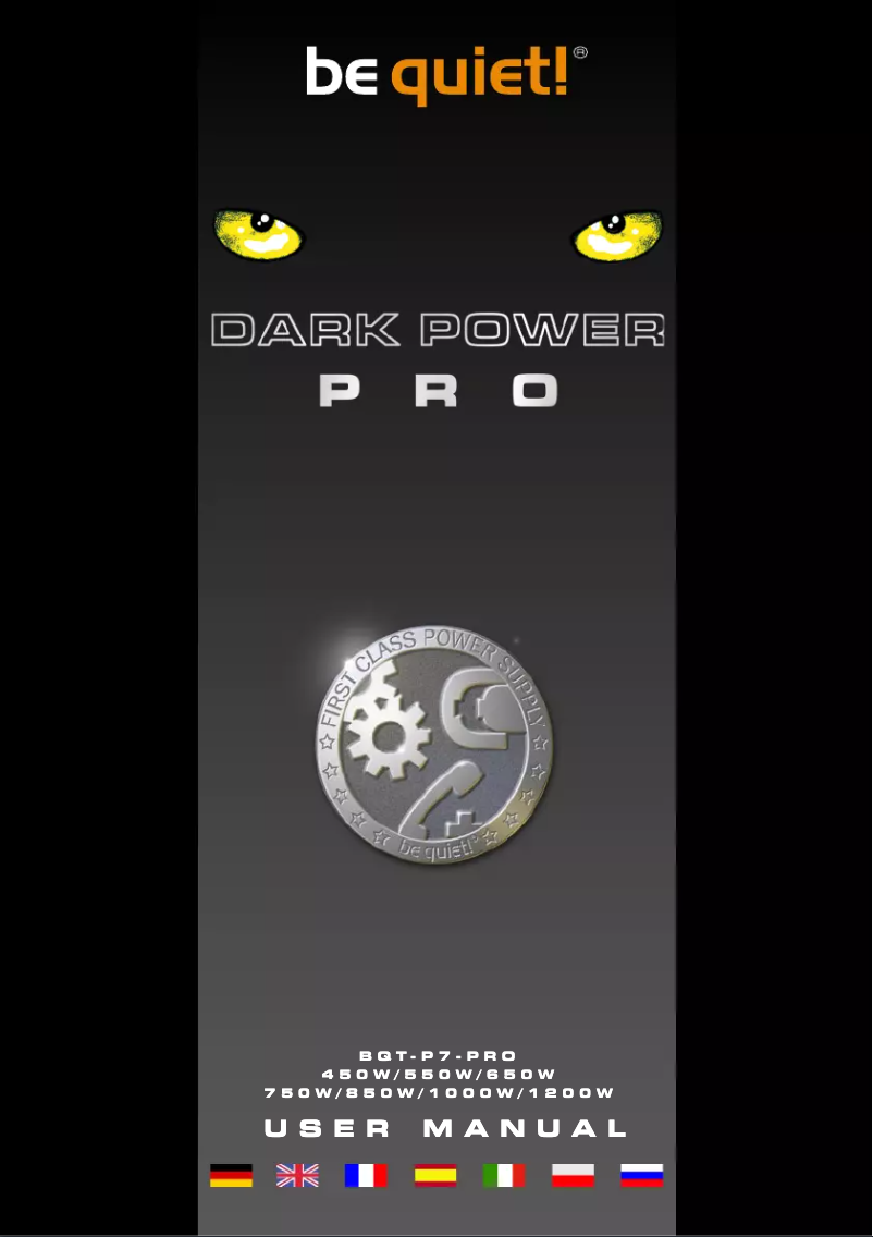 Image de la première page du manuel de l'appareil Dark Power PRO 450W