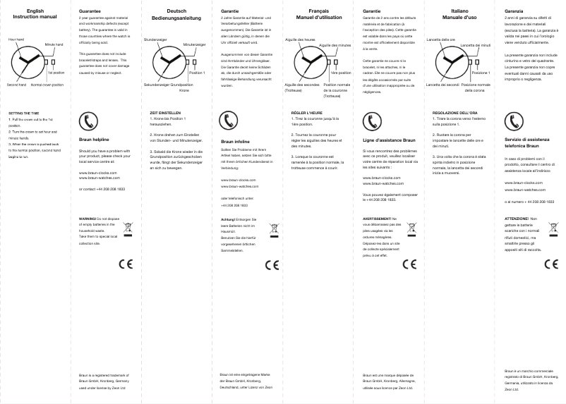 Page 1 of the manual User Manual Braun BN0011L