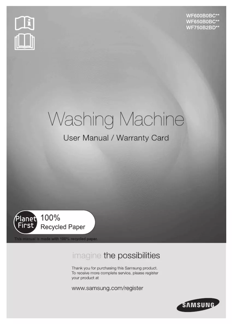 First page image of the manual for WF650B0BCWQ