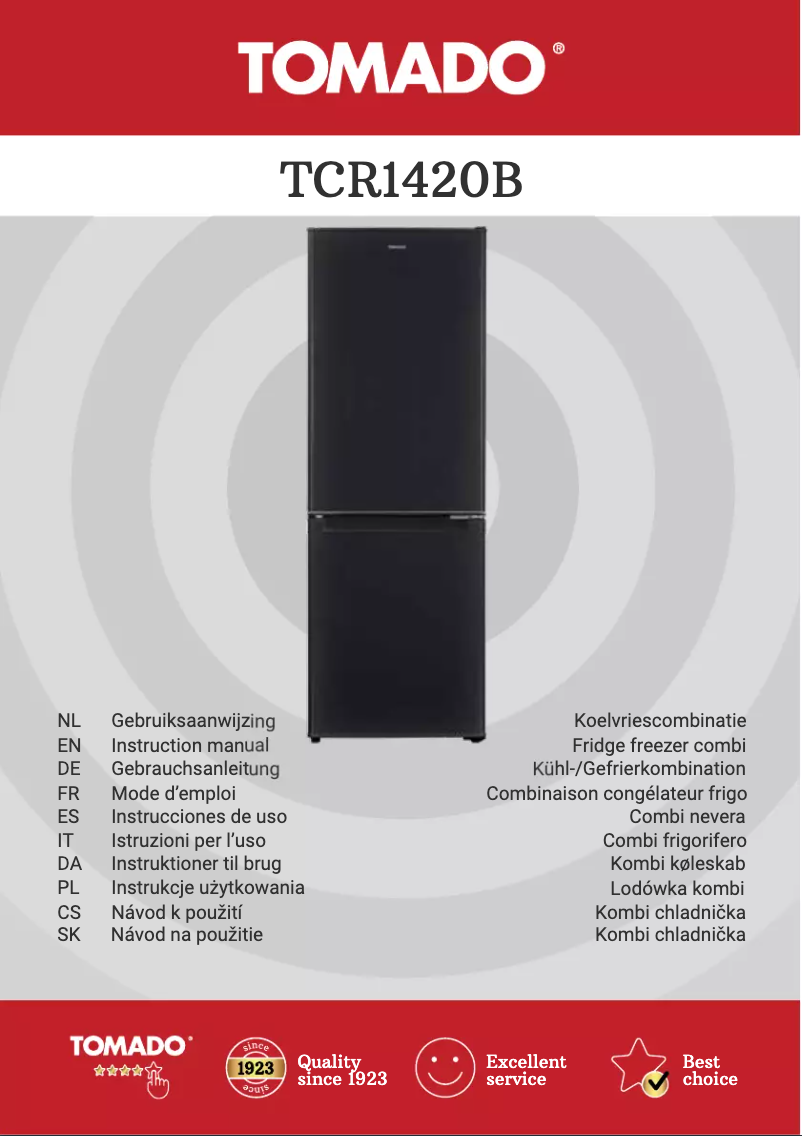 First page image of the manual for TCR1420B