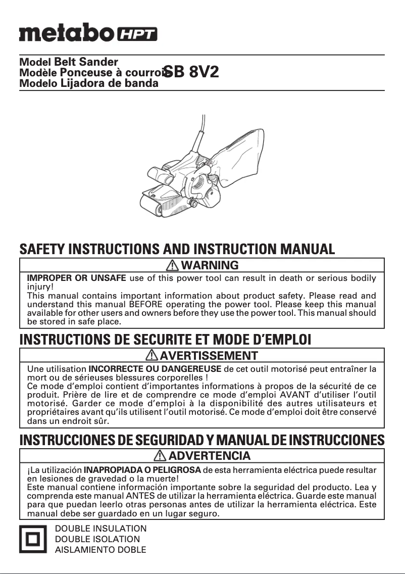 First page image of the manual for SB8V2