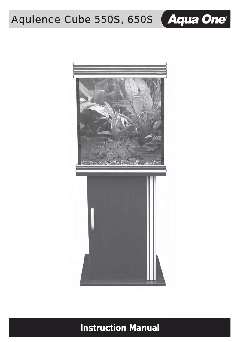 Page 1 of the manual User Manual Aqua One Aquience 650S Cube