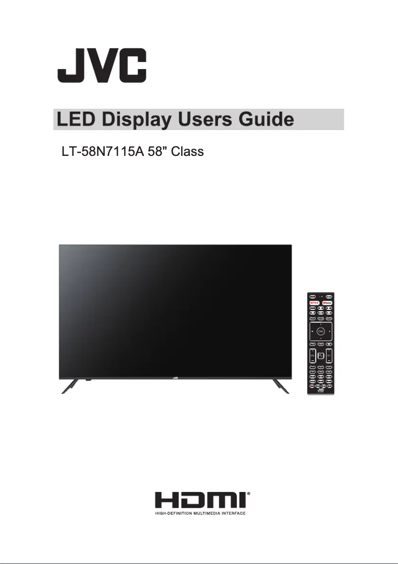 First page image of the manual for LT-58N7115A