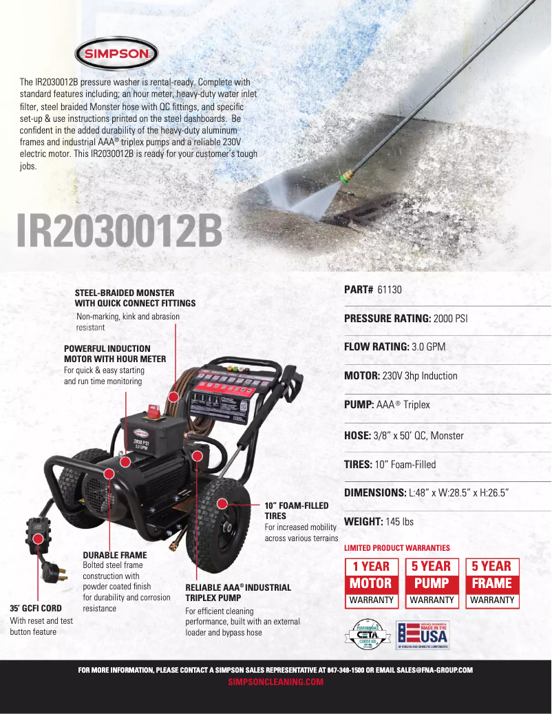 First page image of the manual for IR2030012B