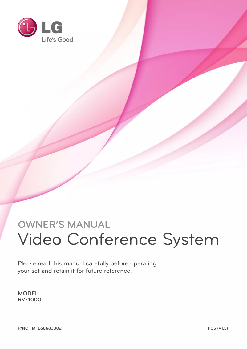 Page 1 of the manual User Manual LG RVF1000