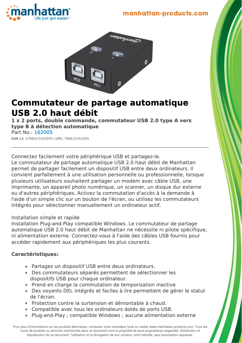 First page image of the manual for 162005