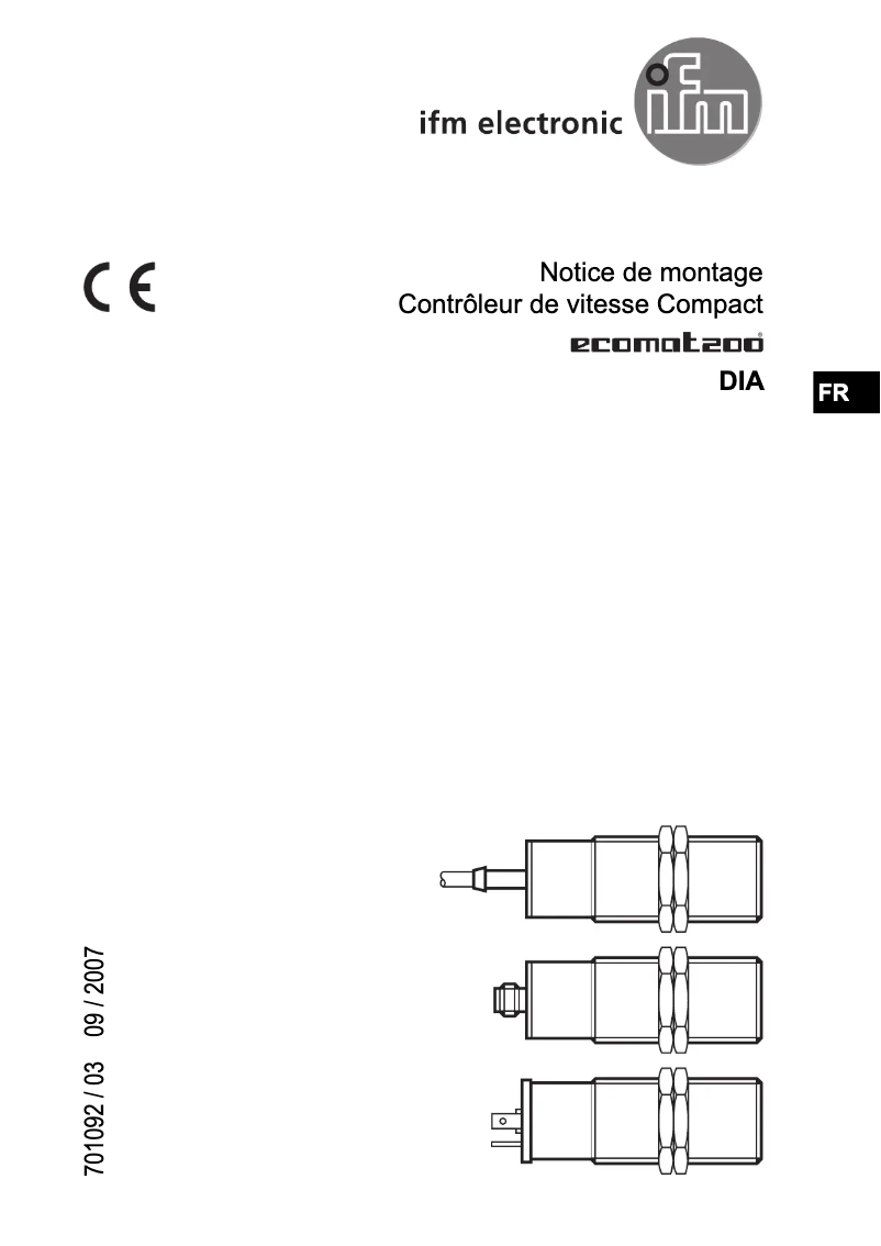 Page 1 of the manual User Manual IFM DI5011