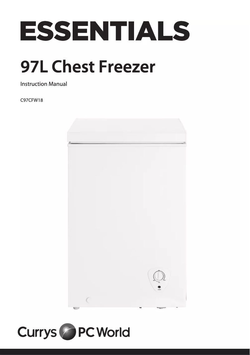 Page 1 of the manual User Manual Currys Essentials C97CFW18