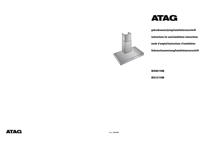 Page 1 of the manual User Manual Atag WS1211HM