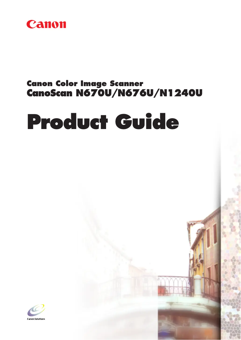 Page 1 of the manual Instruction Manual Canon CanoScan N676U