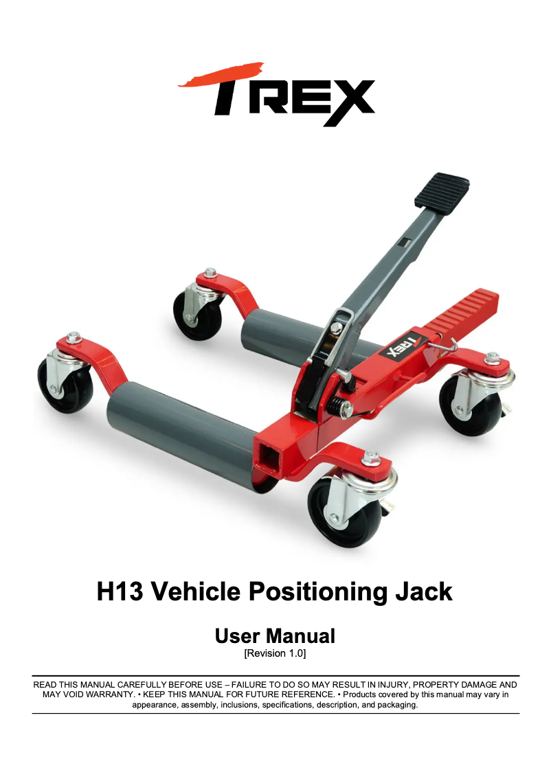 First page image of the manual for H13