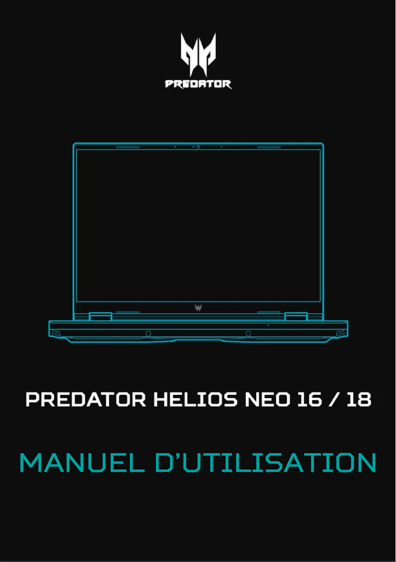 First page image of the manual for Predator Helios Neo 16