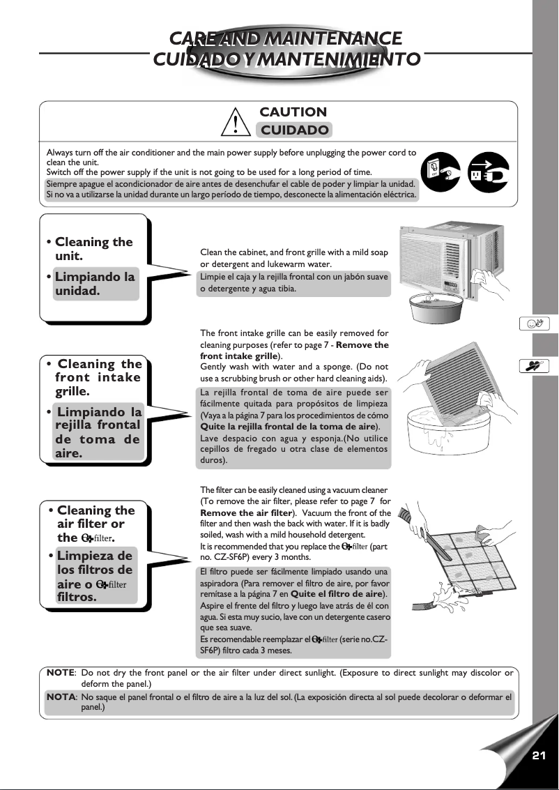 Page 1 of the manual User Manual Panasonic CW-XC80YU