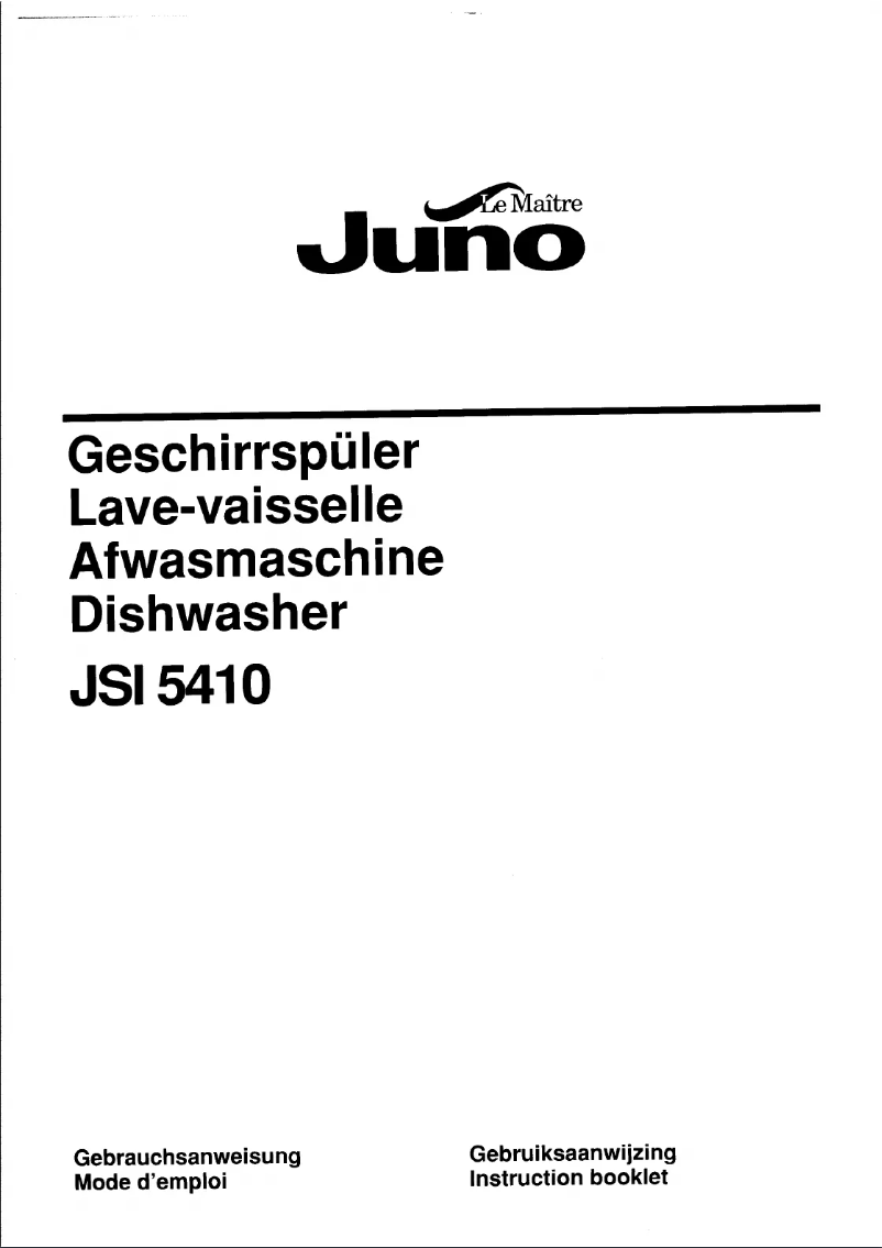 First page image of the manual for JSI5410W