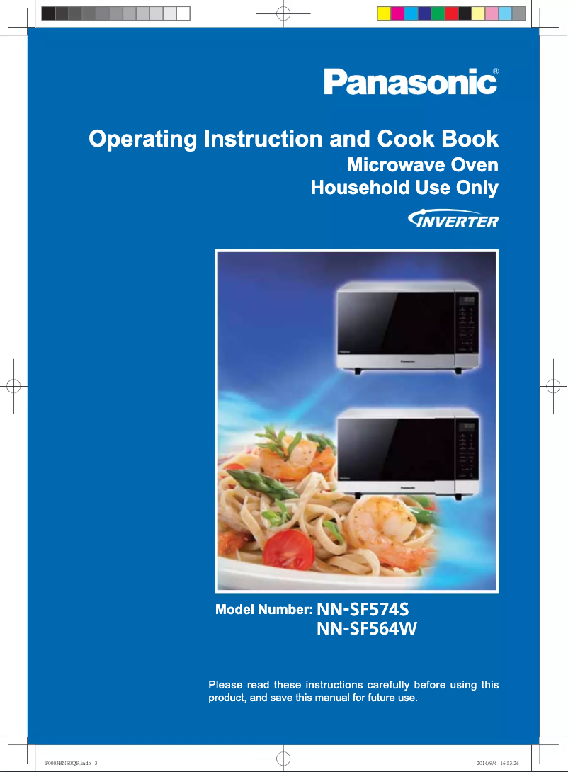 Page 1 of the manual User Manual Panasonic Inverter NN-SF564W