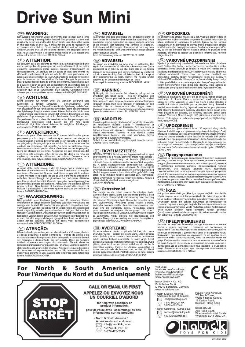 First page image of the manual for Drive Sun Mini