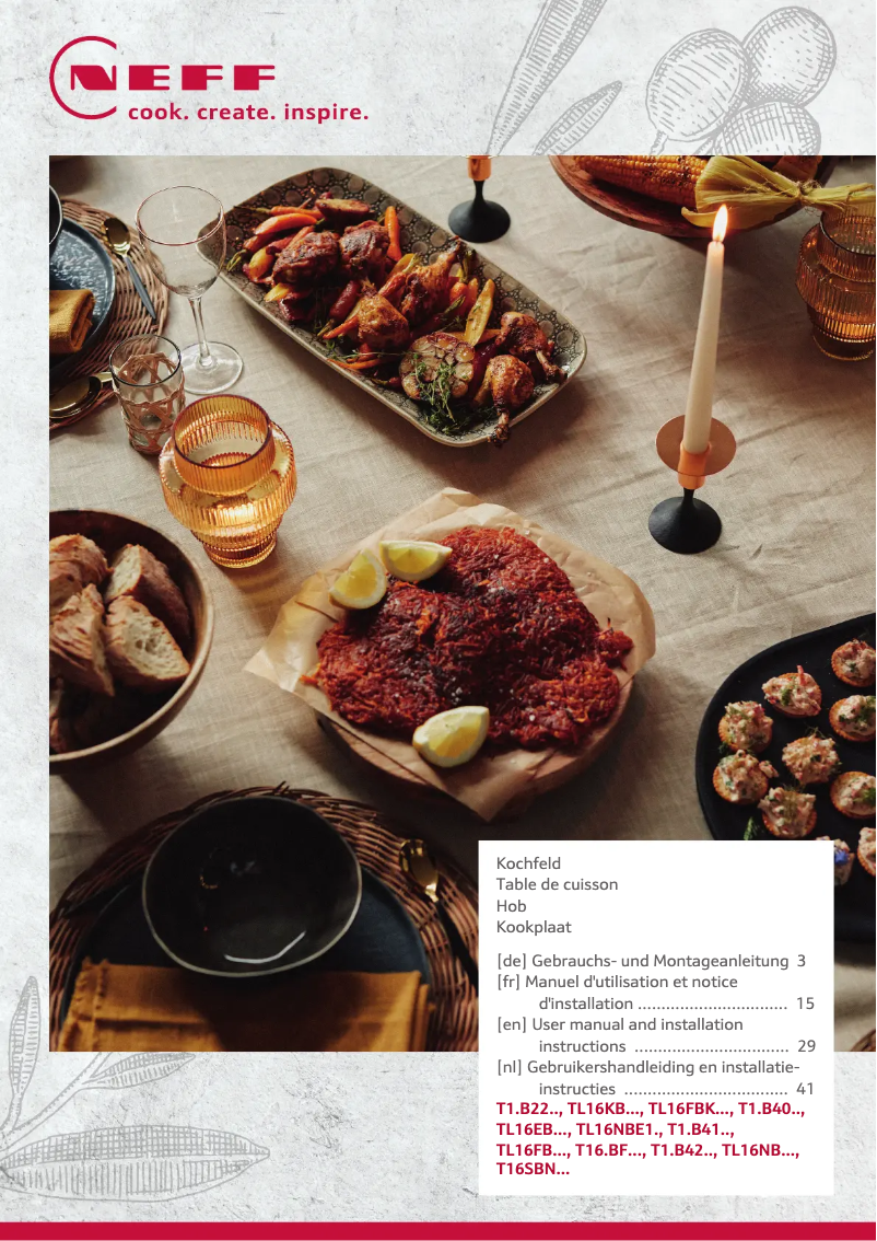 Page 1 of the manual User Manual Neff BX46P