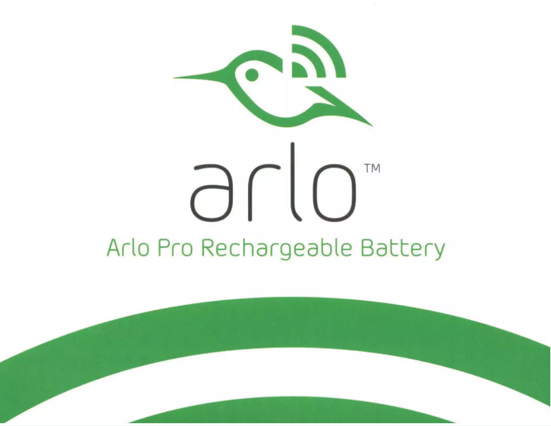 First page image of the manual for Arlo Pro Rechargeable Battery