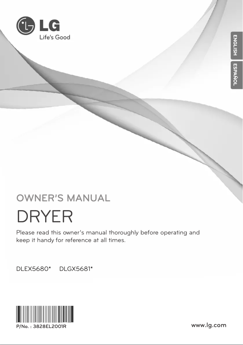 Page 1 of the manual Use and Maintenance Manual LG DLEX5680W