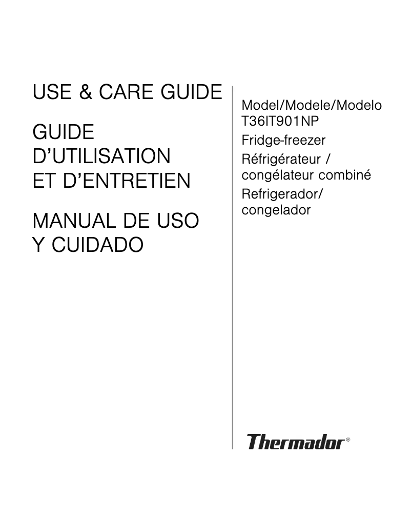 First page image of the manual for Freedom T36IT900NP