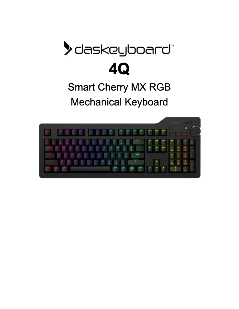 First page image of the manual for 4Q