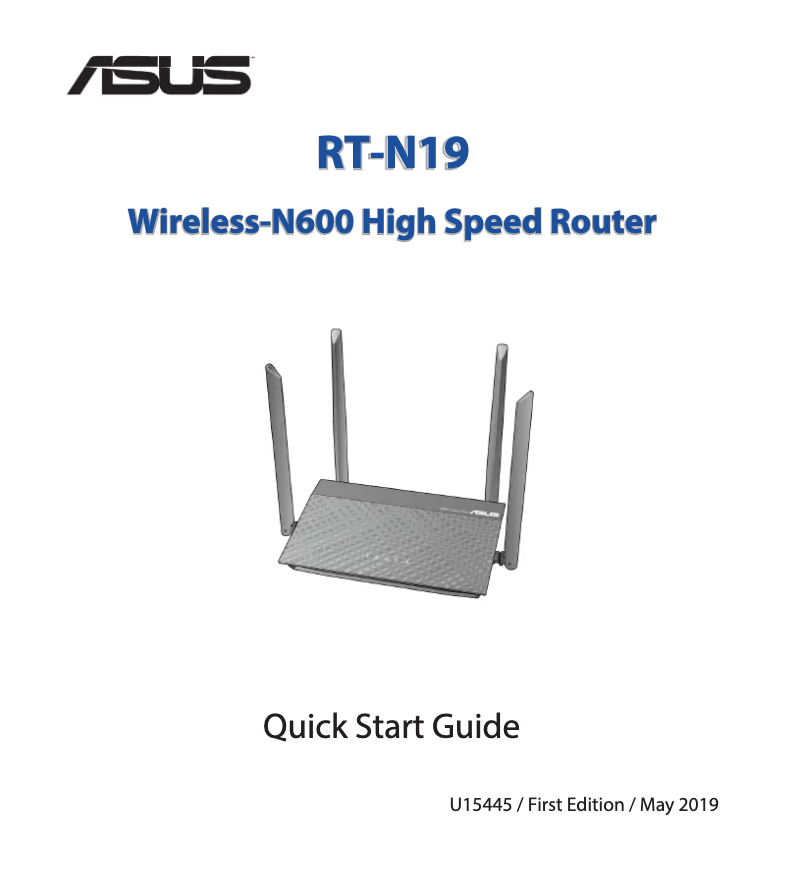 Page 1 of the manual User Manual Asus RT-N19